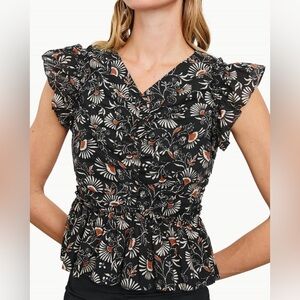 Rails Cali Flutter Sleeves Top In Cassia Medium